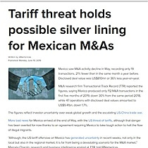 Tariff threat holds possible silver lining for Mexican M&As